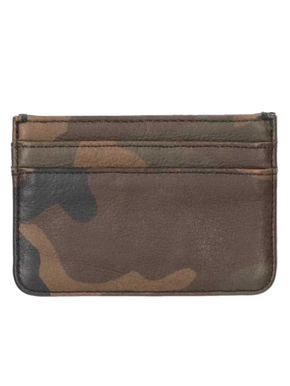 Chrome Hearts Double Side Scroll Label Camo Leather Card Case